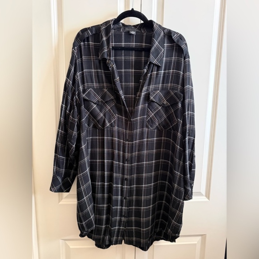 Sanctuary Black and White Plaid Dress